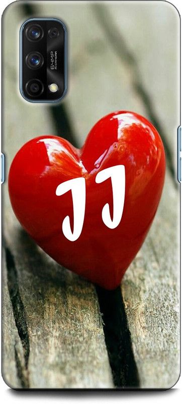 INDICRAFT Back Cover for Realme Narzo 30 Pro, RMX2117 J J, J LOVES J, J NAME, LETTER, ALPHABET, JJ LOVE, HART, BLUE  (Multicolor, Dual Protection, Pack of: 1)