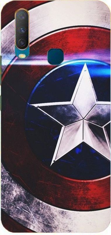 NDCOM Back Cover for VIVO Y17 Avengers End Game Captain America Shield Printed  (Multicolor, Hard Case, Pack of: 1)