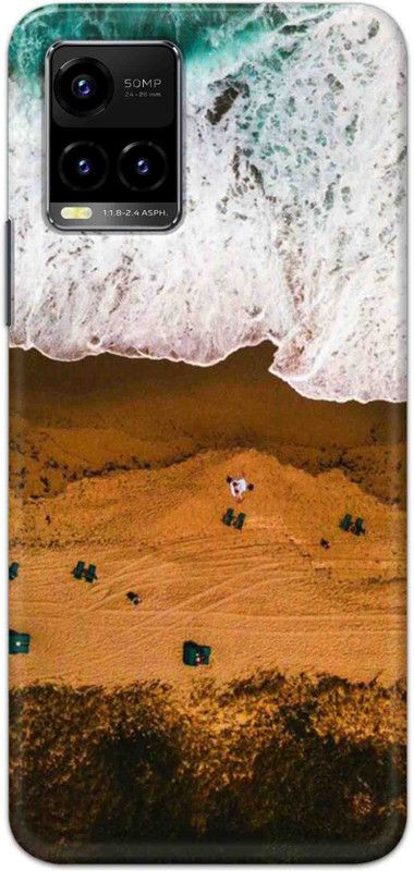 NDCOM Back Cover for Vivo Y33T Ocean Beach Printed  (Multicolor, Hard Case, Pack of: 1)