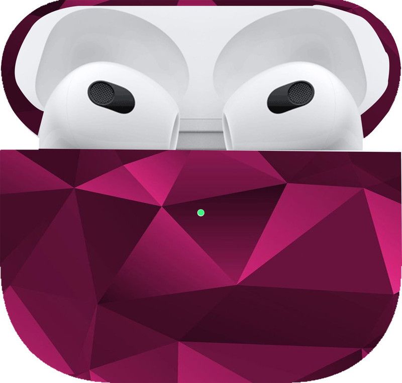 Mclaxa Dark Polygon Skin For Apple Airbuds 3, Apple Airbuds 3 Mobile Skin  (Dark Polygon Skin Guard)