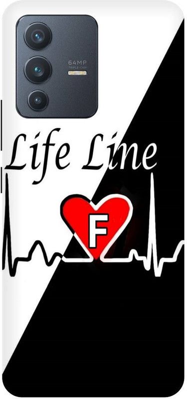 THE NARAYANA COLLECTIONS Back Cover for VIVO V23 5G- V2130-F,LIFE,LINE,NAME,LOVE,ALPHABET  (Multicolor, Hard Case, Pack of: 1)