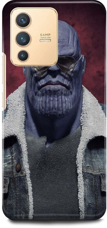 FIKORA Back Cover for Vivo V23 5G , V2130, THANOS, FUNNY, MARVEL, VILLIAN  (Purple, Hard Case, Pack of: 1)