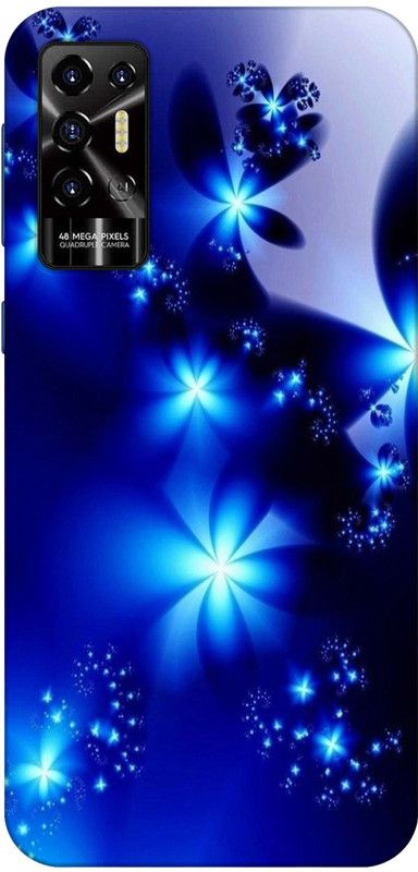 MOZZY Back Cover for Tecno Pova 2  (Blue, Grip Case, Silicon, Pack of: 1)