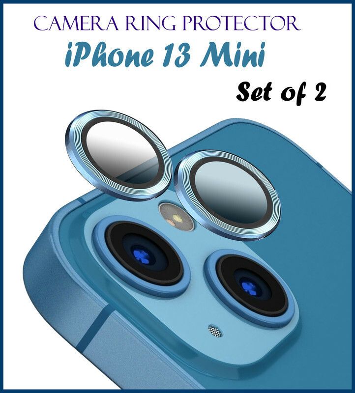 hirdesh Back Camera Lens Ring Guard Protector for iPhone 13 Mini (Blue Color)  (Pack of: 1)