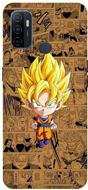 URCHIN Back Cover for Oppo A53 Goku, Dragon Ball Z, Cartoon, Anime, Kame Hame, Super Saiyan  (Multicolor, Shock Proof, Pack of: 1)