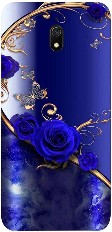 Skyhawk Back Cover for Redmi 8A Dual Blus Background Blue Rose  (Multicolor, Waterproof, Silicon)