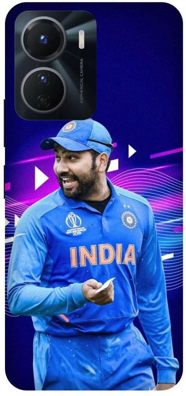 FRONK Back Cover for vivo Y16, V2204, ROHIT, SHARMA, INDIAN, PLAYER, MUMBAI, INDIANS  (Blue, Hard Case, Pack of: 1)