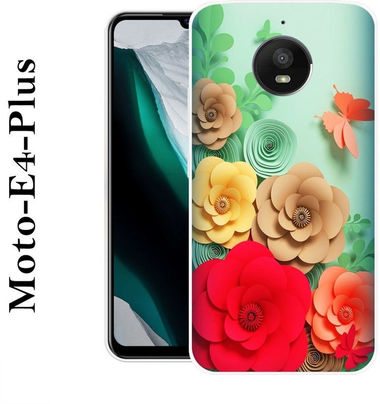 KUDI Back Cover for Motorola Moto E4 Plus  (Multicolor, Silicon)