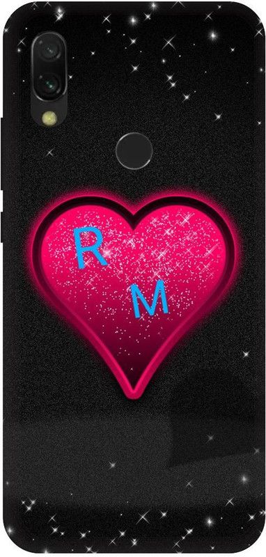 Thecoverking Back Cover for Redmi Y3 (R,M letter,R,M alphabet,R,M word, R,M name, red heart, cases cover  (Multicolor, Waterproof, Pack of: 1)