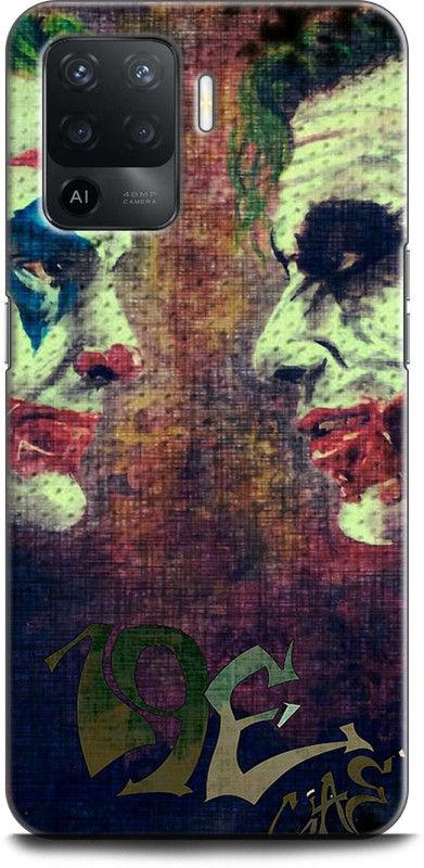 WallCraft Back Cover for OPPO F19 Pro, CPH2285 JOKER, ANIME, JACQUINN, DC COMIC, JOKER FACE  (Multicolor, Dual Protection, Pack of: 1)