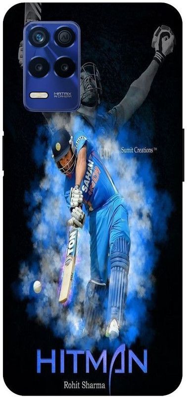 Bluvver Back Cover for Realme 8s 5G , RMX3381, Printed Hitman Rohit Sharma Back Cover  (Multicolor, Hard Case, Pack of: 1)