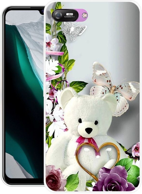 Krtagy Back Cover for Itel A25, Itel A25 Pro  (White, Silicon, Pack of: 1)