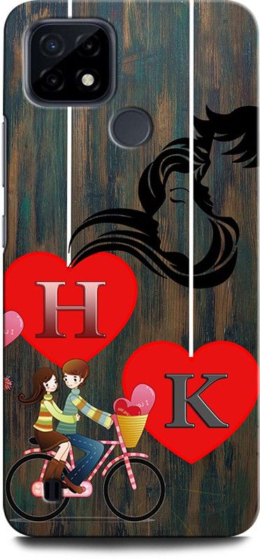 ORBIQE Back Cover for Realme C25Y RMX3268 HK, H LOVE K, K LOVE H, H LETTER, K LETTER, HK NAME  (Multicolor, Hard Case, Pack of: 1)