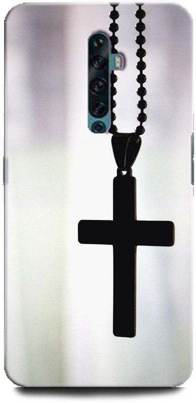 WallCraft Back Cover for OPPO Reno2 Z / CPH1945 JESUS, CRIST, JESUS SAVES CROSS, GOD, JESUS CROSS BLACK, LORD JESUS  (Multicolor, Dual Protection, Pack of: 1)