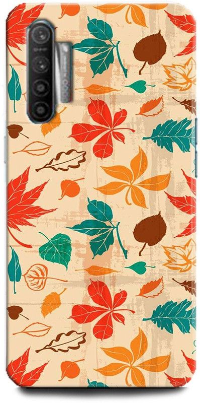 Afterglow Back Cover for Realme XT NATURE, FALL LEAVES, AUTUMN, ART, TEAL  (Multicolor, Shock Proof, Pack of: 1)