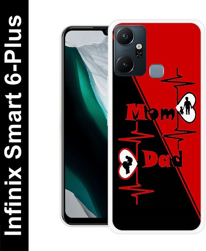 Artage Back Cover for Infinix Smart 6 Plus  (Black, Red, Silicon, Pack of: 1)