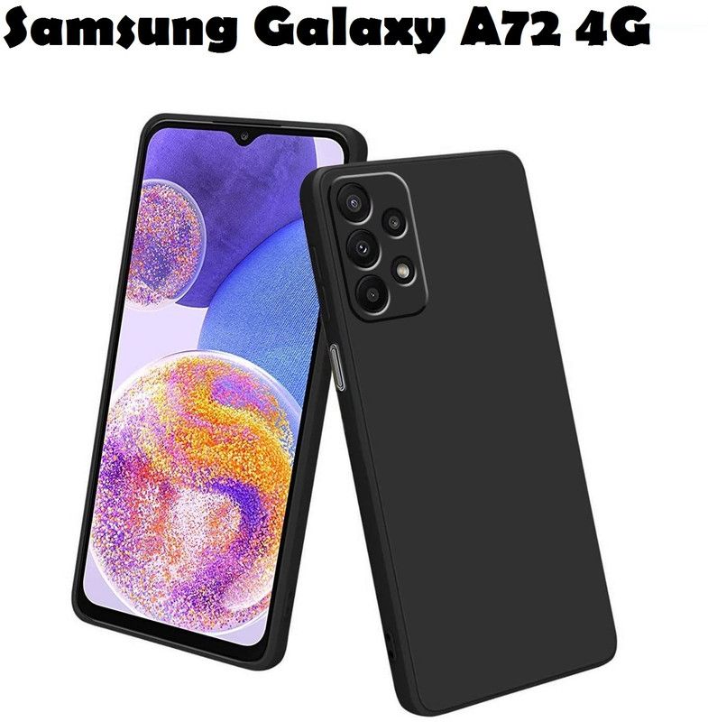Casehub Back Cover for Samsung Galaxy A72, Samsung A72  (Black, Camera Bump Protector, Silicon, Pack of: 1)