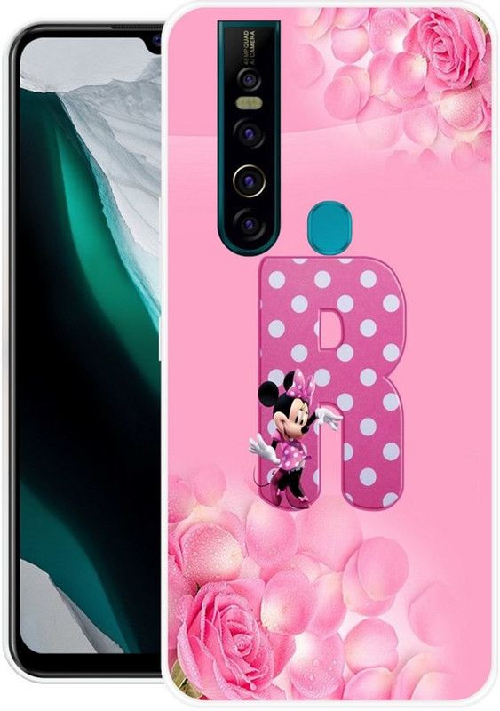 ROCKPRINT Back Cover for Tecno Camon 15 Pro  (Pink, Grip Case, Silicon, Pack of: 1)