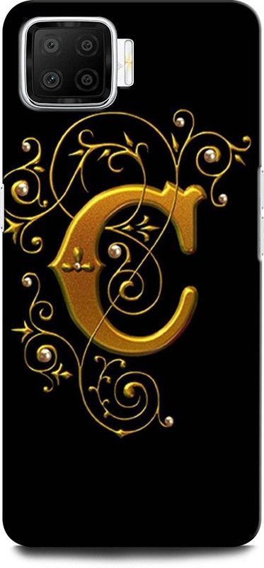INTELLIZE Back Cover for OPPO F17 C, C LETTER, C ALPHABET, DESIGN  (Multicolor, Hard Case, Pack of: 1)