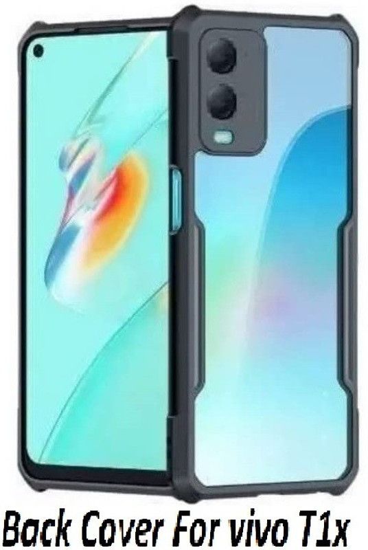 NSTAR Back Cover for Vivo T1X  (Black, Shock Proof, Pack of: 1)