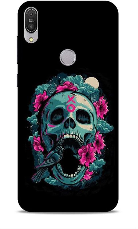 MAPPLE Back Cover for Asus Zenfone Max Pro M1 (Colorful Skull)  (Black, Hard Case, Pack of: 1)