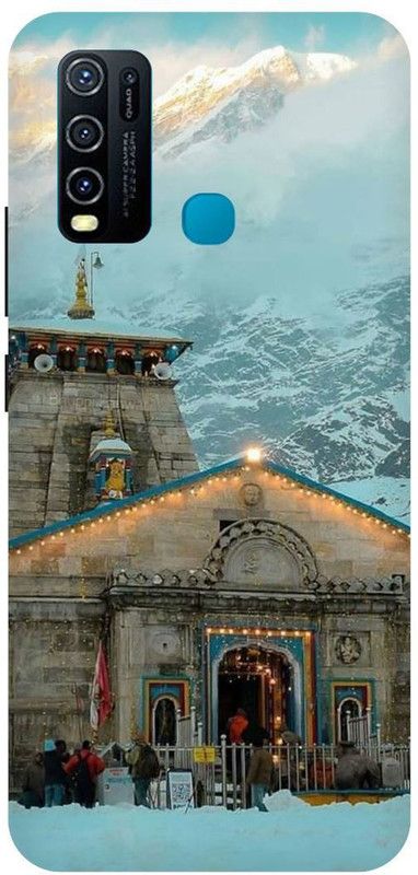 THE NARAYANA COLLECTIONS Back Cover for VIVO Y30- 1938-KEDARNATH,SHIV,MAHADEV,TEMPAL  (Multicolor, Hard Case, Pack of: 1)