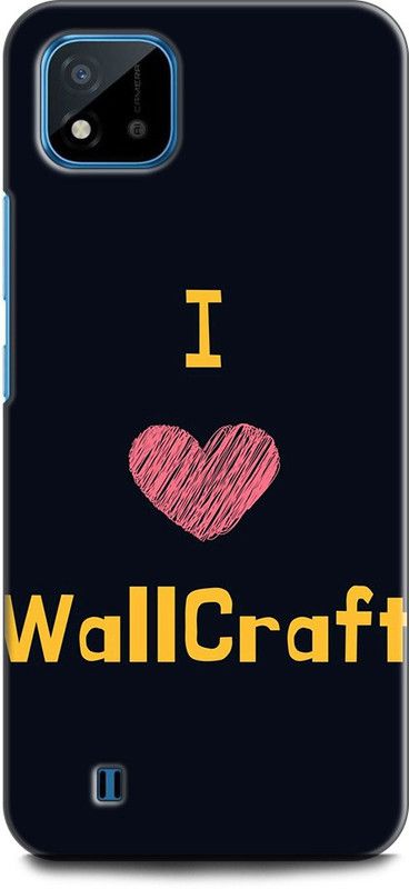 WallCraft Back Cover for Realme C20, RMX3063, RMX3061 I LOVE WALLCRAFT, LOVE, HART, BLUE, RED, WALLCRAFT  (Multicolor, Dual Protection, Pack of: 1)