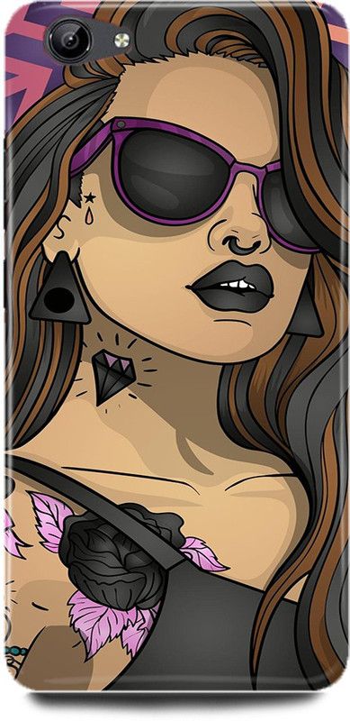 DIKRO Back Cover for vivo Y69, 1714, GIRL, CUTE, GIRL, LOVELY, GIRL, ANIME, LOVE  (Multicolor, Hard Case, Pack of: 1)