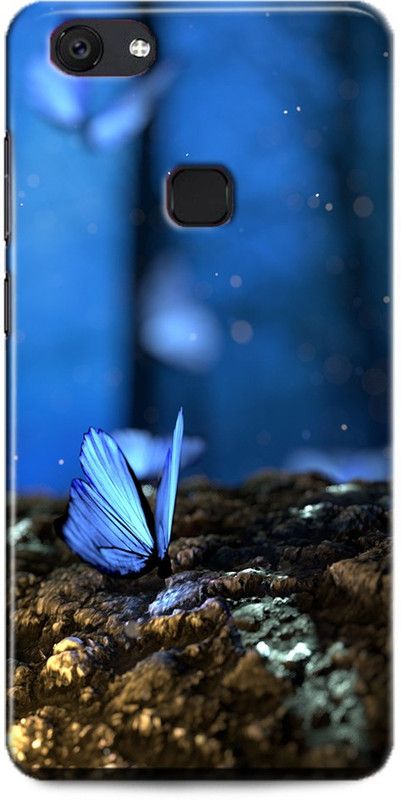 WallCraft Back Cover for Vivo V7 / Vivo 1718 BUTTERFLY, BEAUTIFUL BUTTERFLIES, BLUE, GLITTER, UNICORN, GALAXY, TEXTURE  (Multicolor, Dual Protection, Pack of: 1)