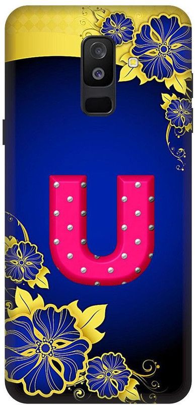 SSMORYA Back Cover for Samsung Galaxy On8, U Letter Pink Multicolour Printed  (Multicolor, Shock Proof, Pack of: 1)