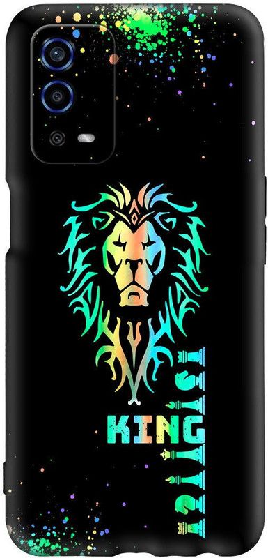 PrintWoodies Back Cover for Oppo A55  (Black, Blue)