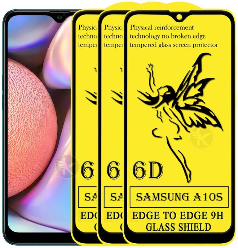 Dgeot Tempered Glass Guard for samsung Galaxy A10s  (Pack of 3)