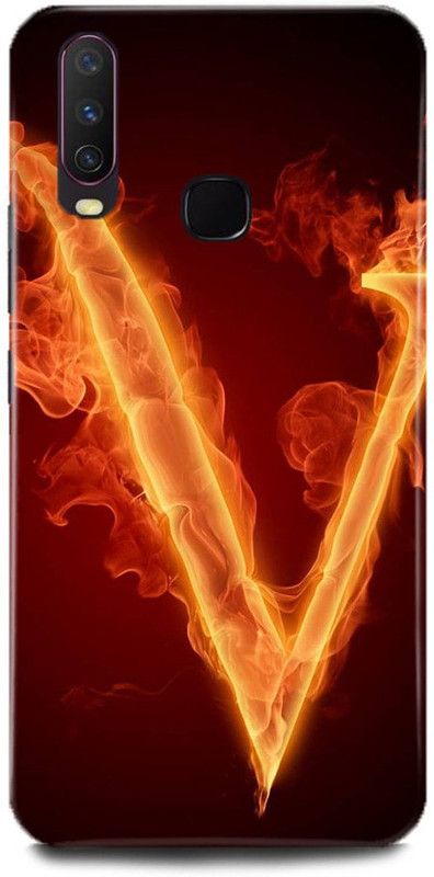 play fast Back Cover for Vivo Y17/1902 V LETTER PRINTED  (Multicolor, Hard Case, Pack of: 1)