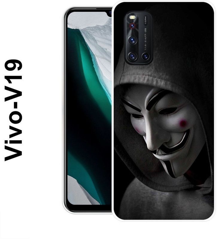redfly Back Cover for Vivo V19  (Grey, Black, Grip Case, Silicon)