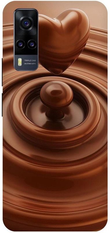 THE NARAYANA COLLECTIONS Back Cover for VIVO Y51 (2020)- V2030-DIL,LOVE,HEART.CHOCOLATE,TRENDING  (Multicolor, Hard Case, Pack of: 1)