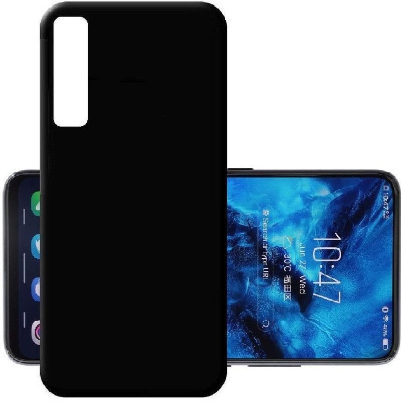 Snatchy Back Cover for Vivo V15  (Black, Silicon)