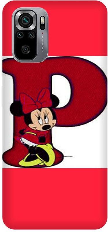 MRBE Back Cover for REDMI NOTE 10S( MICKKEY MOUSE P WORD, P WORD LOGO) PRINTED BACK COVER  (Multicolor, Hard Case, Pack of: 1)