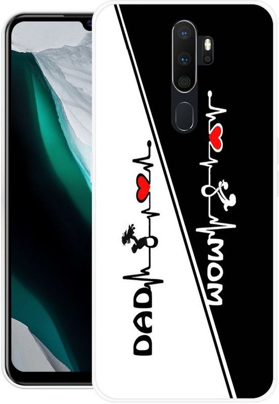 RJ14 (Online) Back Cover for OPPO A5 2020, OPPO A9 2020  (Black, White, Grip Case, Silicon, Pack of: 1)