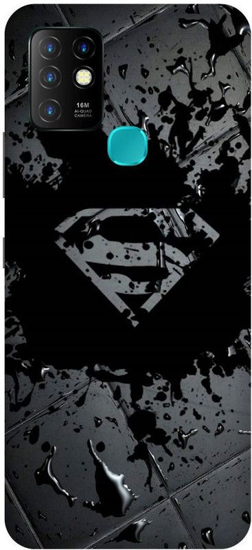 FIKORA Back Cover for Infinix Hot 10, X682B, SUPERMAN, LOGO, SIGN, SUPERHERO  (Black, Hard Case, Pack of: 1)