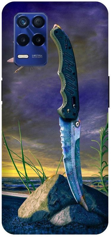 Bluvver Back Cover for Realme 8s 5G , RMX3381, Printed Knife Back Cover  (Multicolor, Hard Case, Pack of: 1)