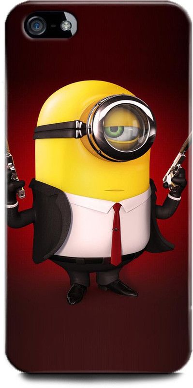 INDICRAFT Back Cover for Apple iPhone SE DETECTIVE, MINION, ART CARTOON, MOVIE, ANIMATION  (Multicolor, Hard Case, Pack of: 1)