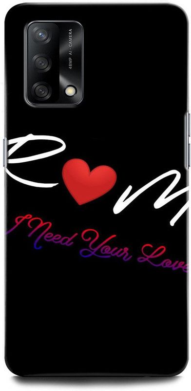ORBIQE Back Cover for OPPO F19 CPH2219 R LOVE M, R LETTER, M LETTER, RM ALPHABET  (Multicolor, Hard Case, Pack of: 1)