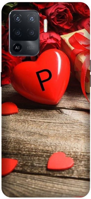 VS PRINT LINK Back Cover for OPPO F19 Pro (4G) , CPH2285 , P letter,P name P word , Printed Back Cover  (Red, Hard Case, Pack of: 1)