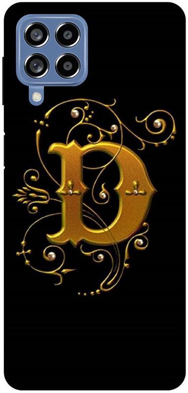 THE NARAYANA COLLECTIONS Back Cover for SAMSUNG GALAXY M53-D,NAME,LATTER,ALPHABET,GOLDEN  (Multicolor, Hard Case, Pack of: 1)