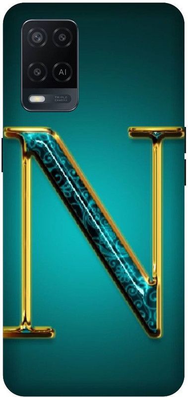 UMPRINT Back Cover for Oppo A54/CPH2239 N N latter Alphabet Printed Back Cover  (Multicolor, Hard Case, Pack of: 1)