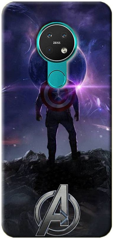NDCOM Back Cover for Nokia 7.2 Avengers End Game Captain America Printed  (Multicolor, Hard Case, Pack of: 1)
