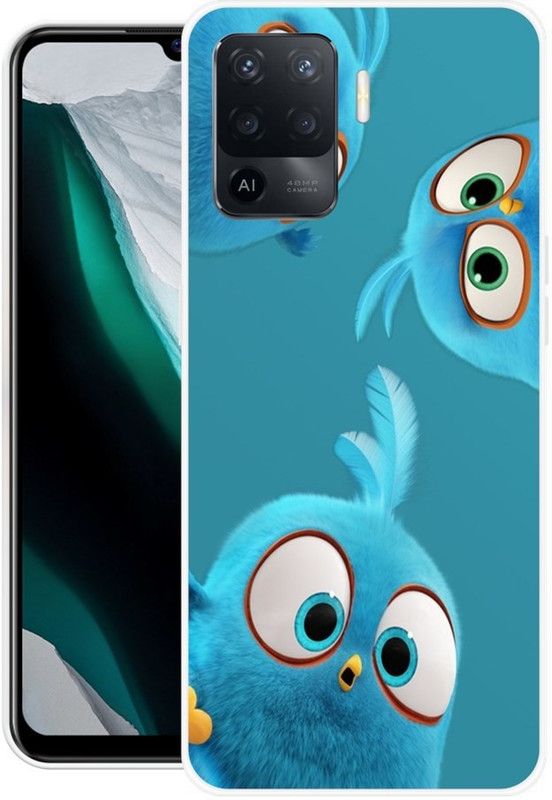 Krtagy Back Cover for Oppo F19 Pro  (Blue, Dual Protection, Silicon, Pack of: 1)