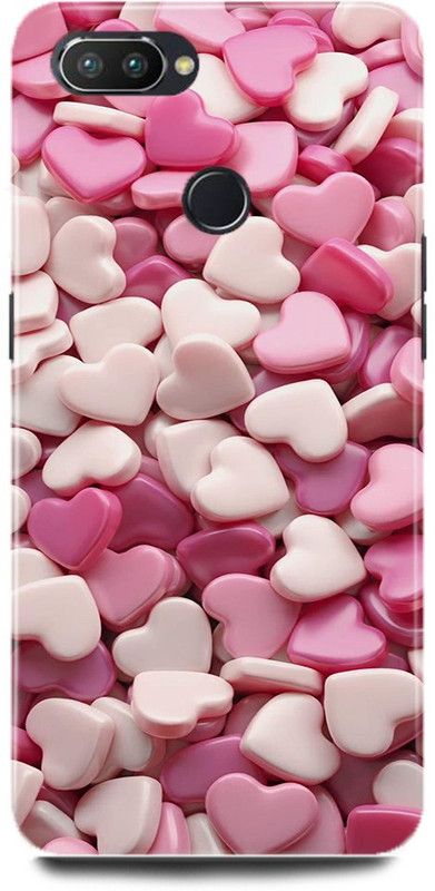 JUGGA Back Cover for Realme 2 Pro, HEART, CANDIES, PINK, LOVE  (Pink, Hard Case, Pack of: 1)