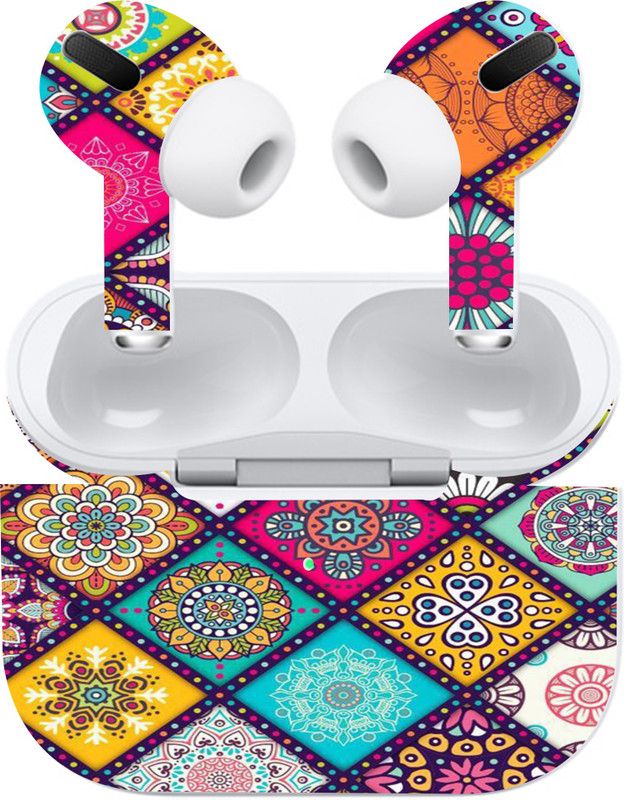 Jeeva Creation Apple AirPod Pro, AppleAirPodPro Mobile Skin  (Ultra Color Pattern Skin With High Matte Finish.)
