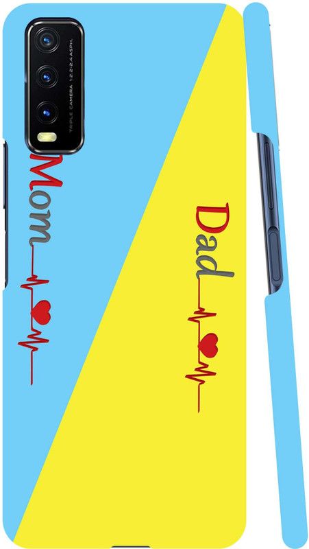 GS PANDA COLLECTIONS Back Cover for VIVO Y20i  (Yellow, Blue, Pack of: 1)